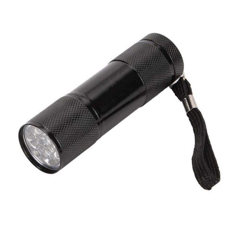 ĐÈN PIN MINI CẦM TAY 9 BÓNG LED  Đèn soi tiền giả, đèn LED UV 9 bóng, đèn soi giấy tờ, cà vẹt, bằng lái xe