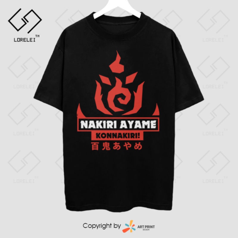 Áo thun Hololive Nakiri Ayame  ngắn tay