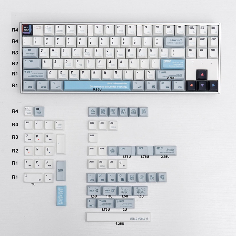 Nút Bàn Phím 143 Phím GMK PBT Dành Cho Mx Switches