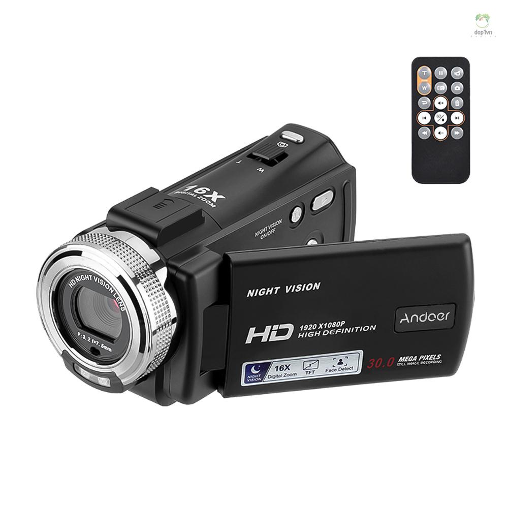 Máy Quay Phim Kỹ Thuật Số Andoer V12 1080P Full HD 16X 3.0 Inch Ro NEW B1219
