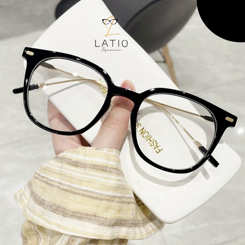 Gọng kính Nữ LATIO mắt kính chống ánh sáng xanh UV400 với thiết kế gọng kính độc lạ thay được mắt cận - KM65