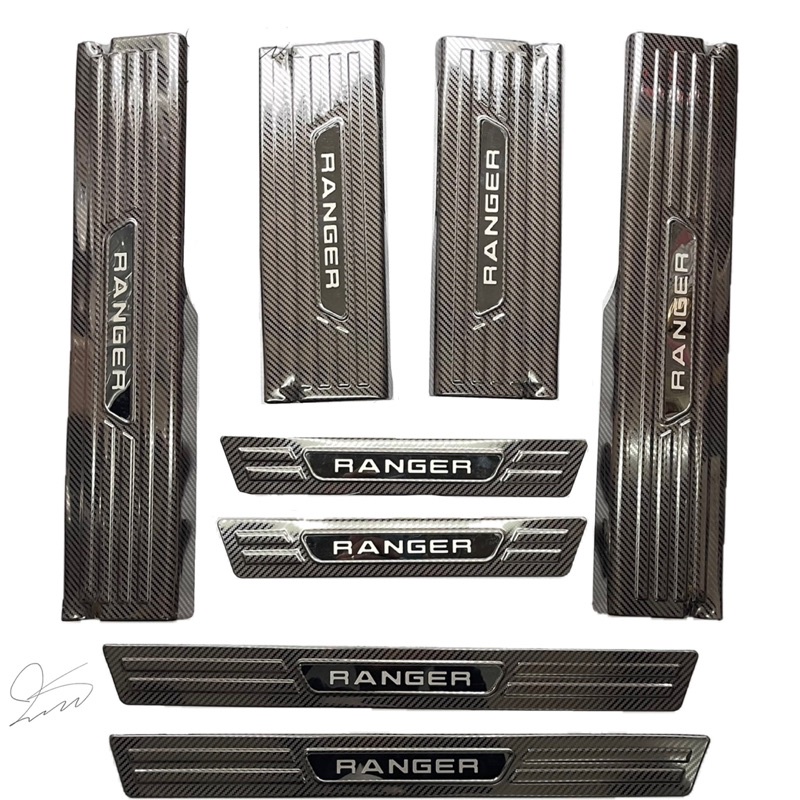 Ốp bậc cửa Nẹp bước chân xe Ford Ranger 2023 - 2026 Carbon trang trí xe chống xước 2023 2024 2025