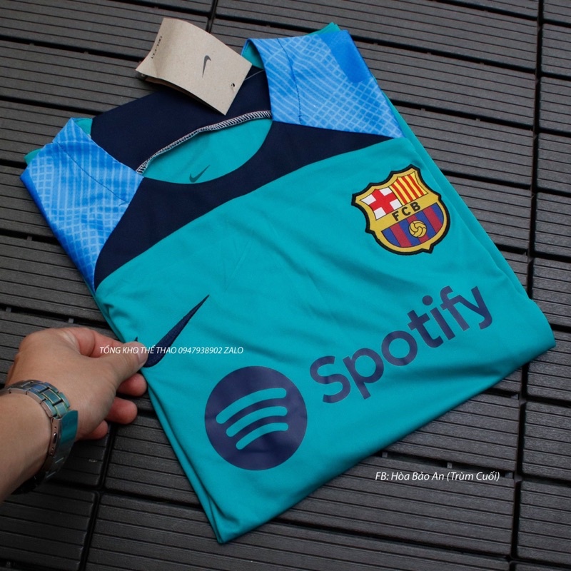 Áo Barca 2023 - Set bộ quần áo training CLB Barca -Barcelona Training mùa giải 2022/23 quần có túi phom 43-95kg