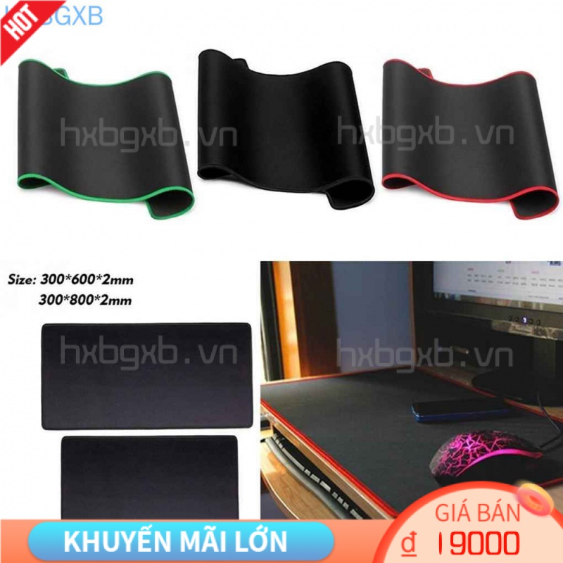 Miếng lót chuột dẻo bằng cao su có viền màu chống trơn trượt thích hợp cho máy tính bàn