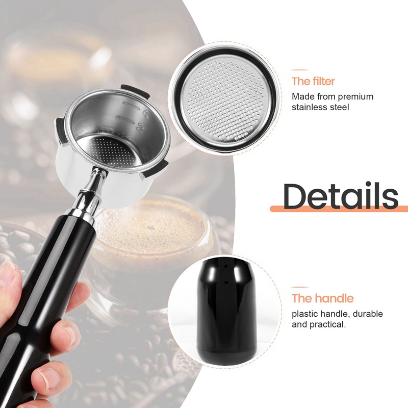 Bộ Lọc Cà Phê Espresso Portafilter 51mm Cho Máy Pha Cà Phê Delonghi EC685 EC680 Với 2 Kiểu 51mm