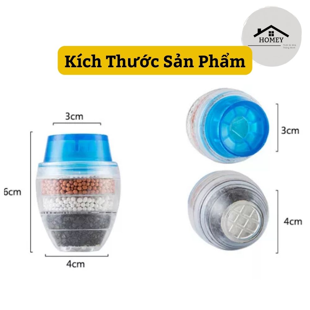 Homey - Đầu Lọc Nước Trực Tiếp Tại Vòi Gồm 5 Tầng Lọc Siêu Tiện Lợi - Thiết Kế Đa Năng Phù Hợp Với Tất Cả Loại Vòi