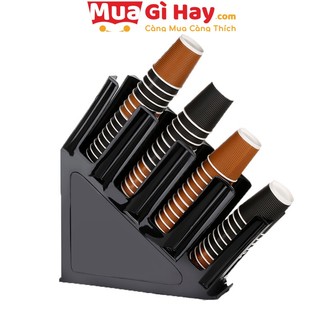 Kệ mika đựng cốc trà sữa màu đen - ABS Cao Cấp