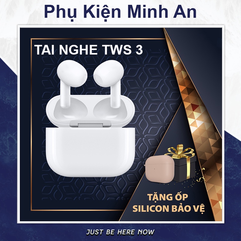 Tai Nghe Bluetooth TWS 3 Cao Cấp Định Vị Đổi Tên Tai Nghe Không Dây Tự Động Kết Nối Chạm Cảm Ứng Dùng Cho IOS Android
