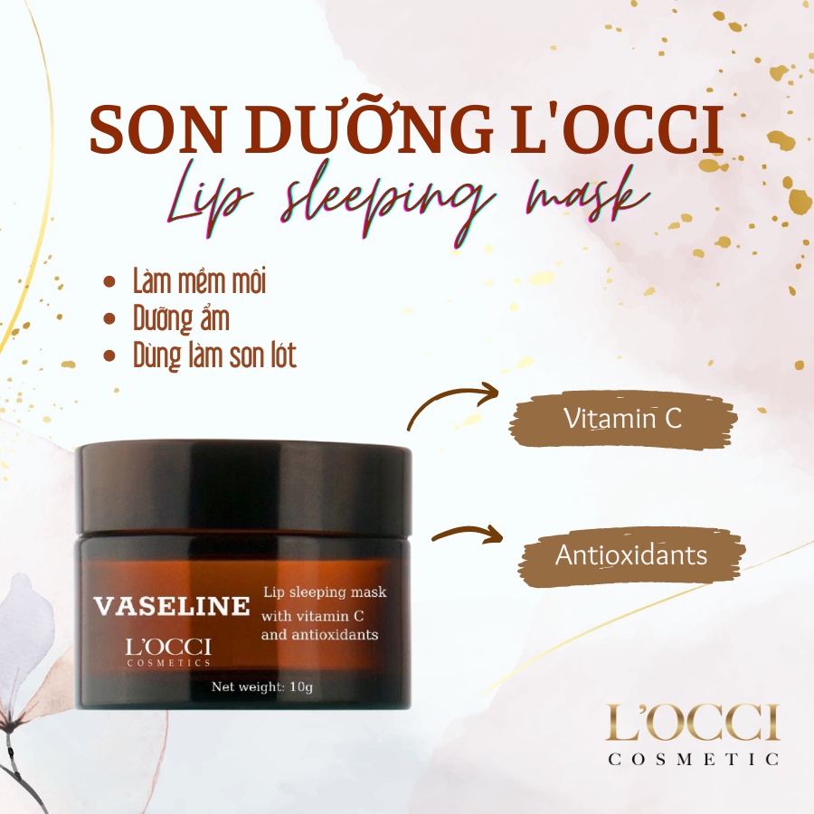 Son dưỡng môi Vasaline L’occi cao cấp giúp môi luôn mềm mượt 10g