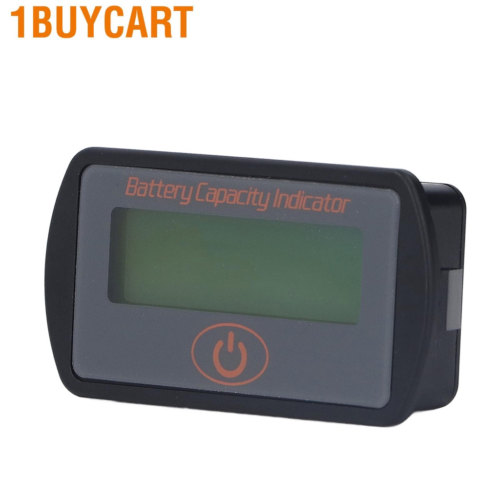 1buycart Battery Meter Waterproof Lithium Power Display Panel Capacity Voltage Indicator Monitor for RV Vehicle