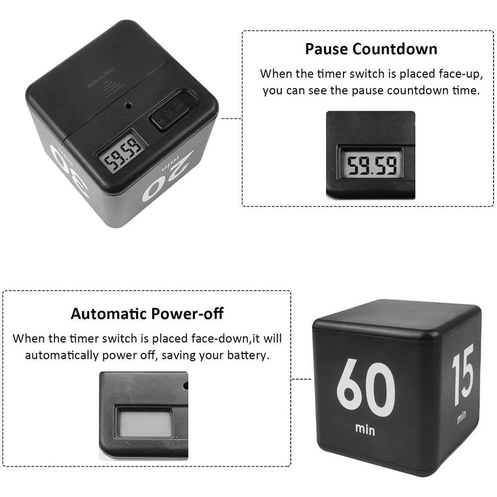 Đồng Hồ Đếm Ngược Thời Gian Nấu Ăn Tiện Lợi Cảm Biến Trọng Lực Lật