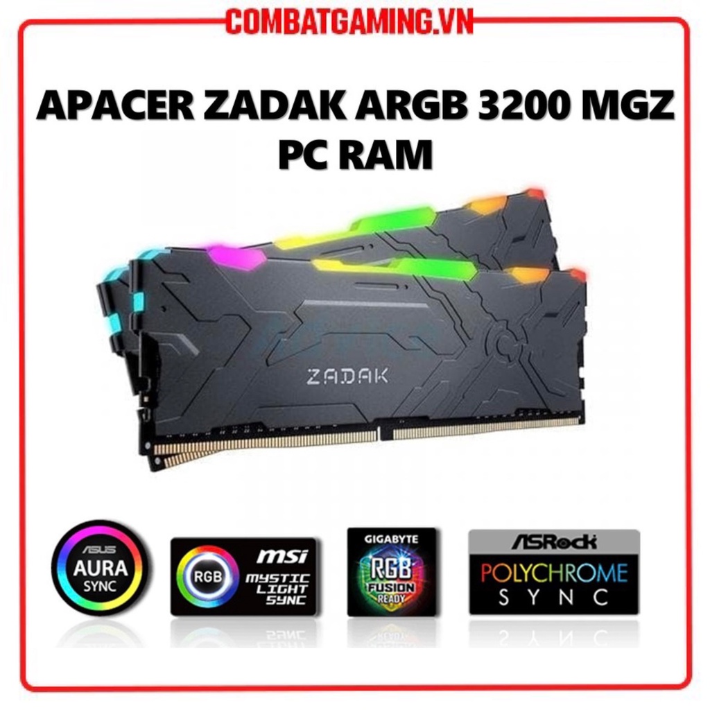 Ram Máy Tính Apacer Zadak Moab RGB DDR4 16GB 3200Mhz (16GB x 1)