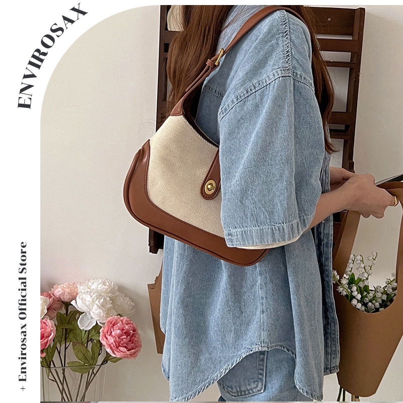 ENVIROSAX mới thời trang vải khâu vai túi, công suất lớn của phụ nữ túi