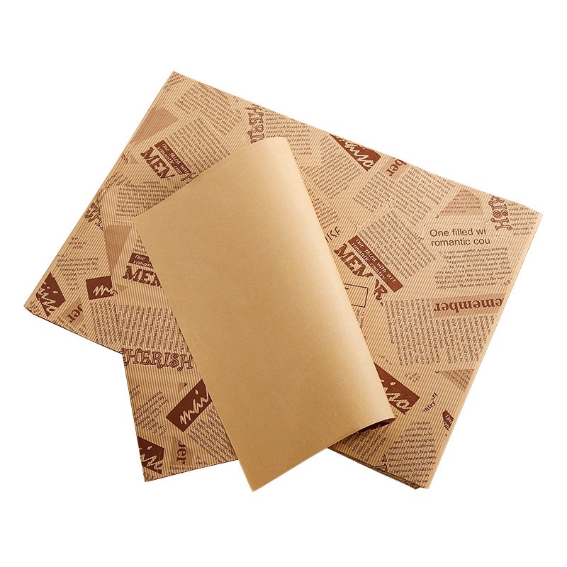 Set 100 tờ giấy thấm dầu lót hộp bánh /bọc bánh 18x18cm