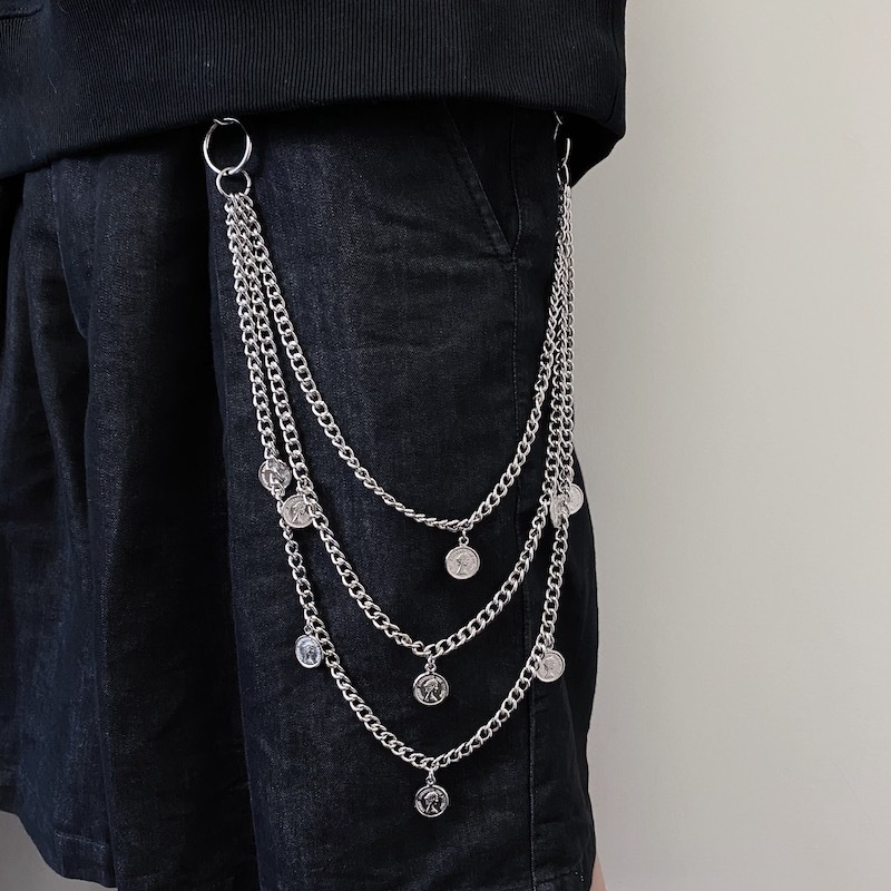 Chain quần 3 layer charm đồng xu cổ Hy Lạp M89