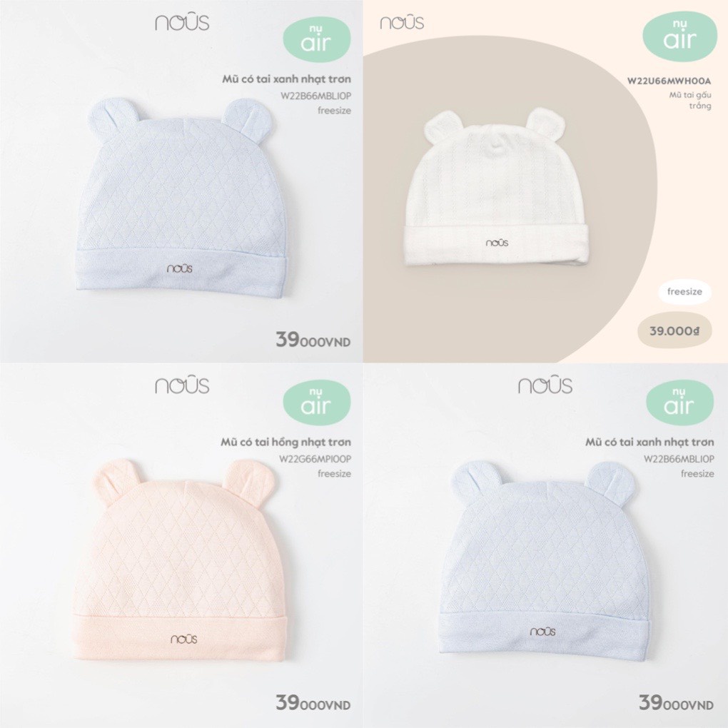 Bao Tay, Bao Chân, Mũ Nous cho bé sơ sinh - mẫu 2022