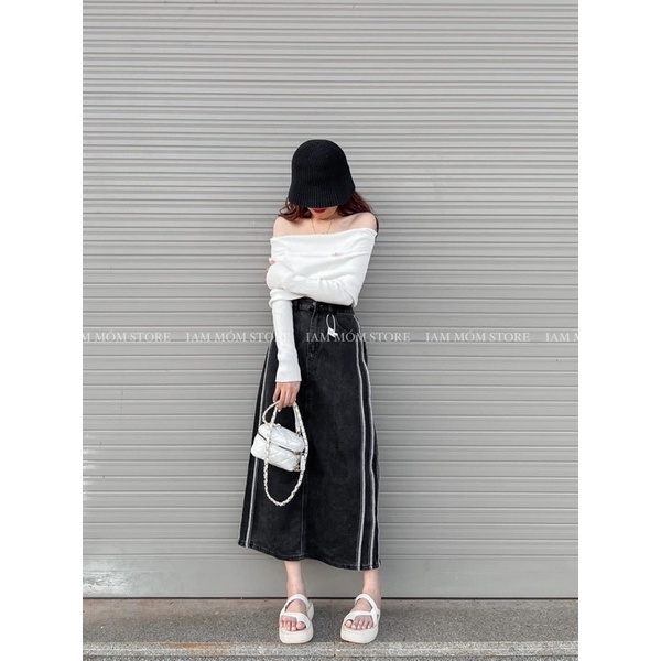 CHÂN VÁY JEANS TUA CẠP THỜI TRANG #924