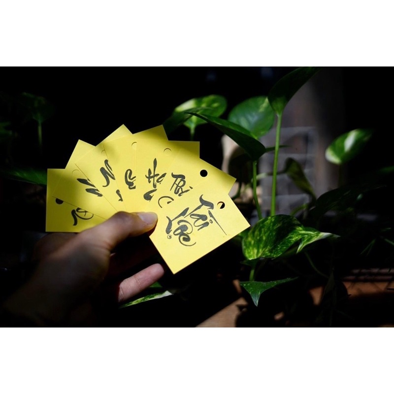 Thẻ treo  cây mai, ,treo lộc, trang trí tết  màu vàng