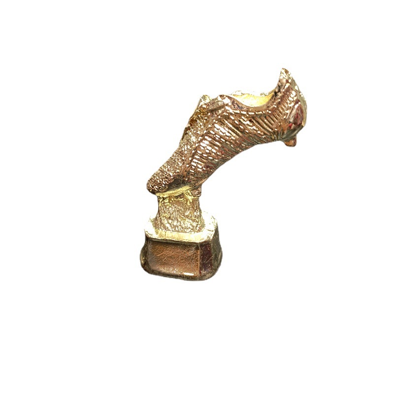 Quạt Mini Bằng Kim Loại Màu Vàng Hình Đôi Giày Thể Thao Bóng Đá Trang Trí