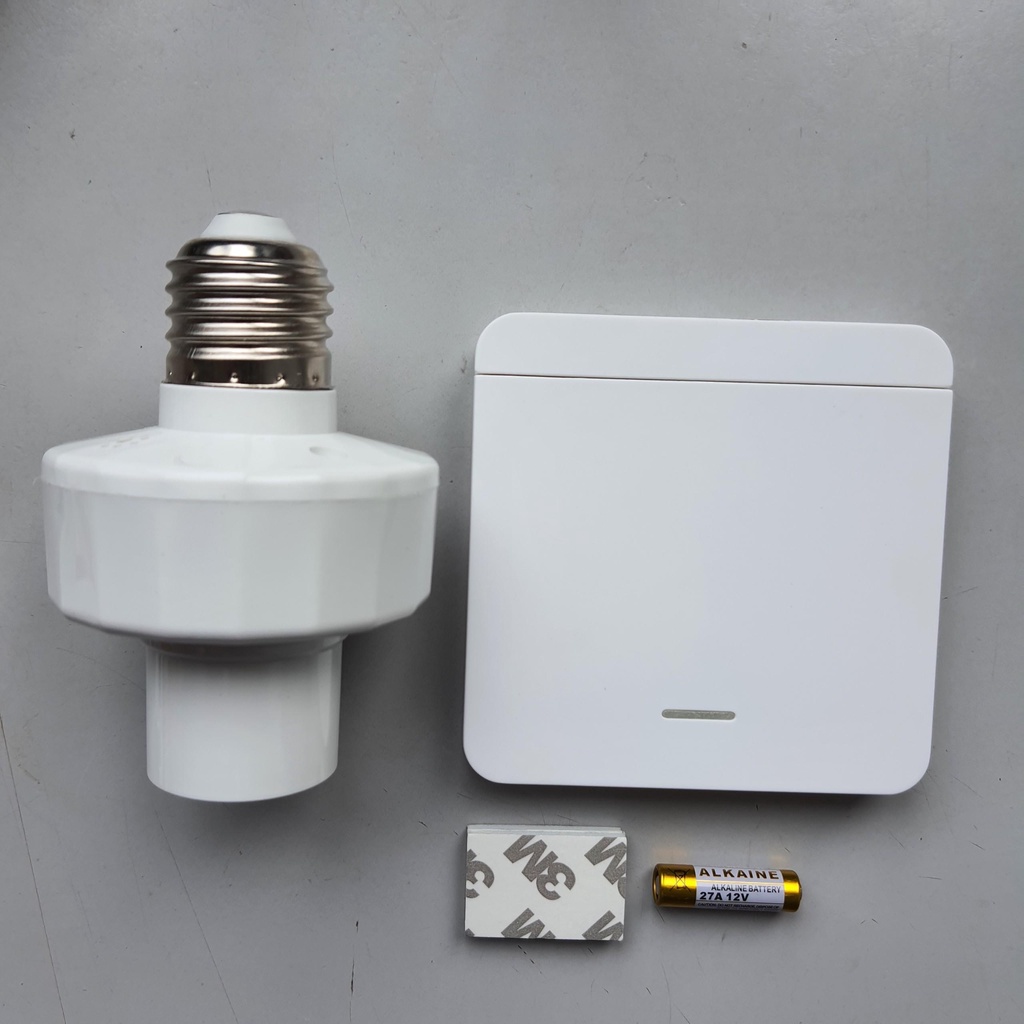 Đui đèn điều khiển từ xa không dây dán tường mẫu mới TẶNG KÈM PIN 27A