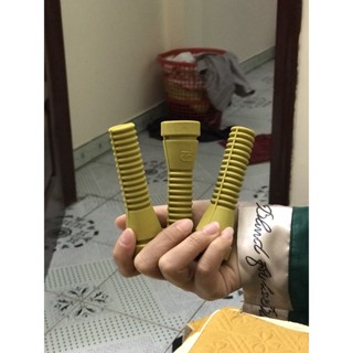 Combo 50 Núm cao su vặt lông gà, lông vịt màu vàng + đen, núm cao cấp, chất liệu cao su thiên nhiên mềm, dẻo, độ bền cao