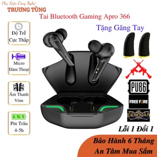 Tai nghe bluetooth gaming apro 366 chơi game độ trễ thấp có micro đàm thoại