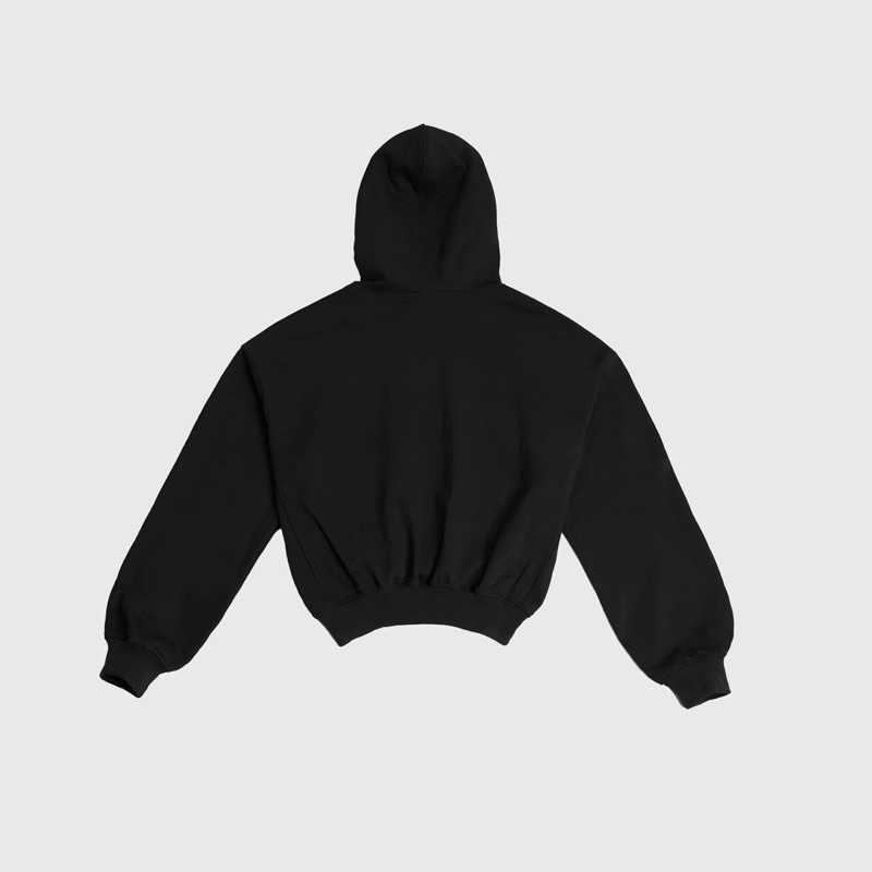 Hoodie Crop Maverik màu đen chính hãng