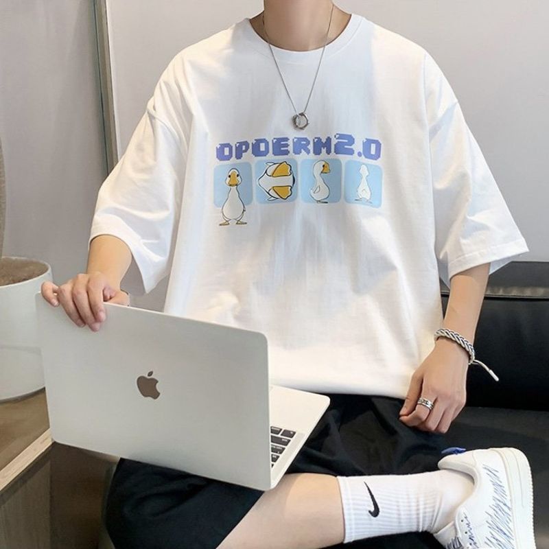 Áo thun tay lỡ unisex vịt OPDERM 2.0