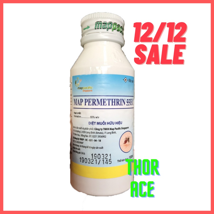 Thuốc xịt muỗi y tế Map Permethrin 55EC chai 100ml thuốc diệt muỗi kiến gián thuốc diệt muỗi nhập khẩu