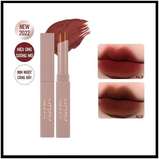 [Academia Collection] Son Thỏi Lì, Lên Màu Chuẩn, Mịn Mượt Nhẹ Môi Merzy Academia Cotton Lipstick - 