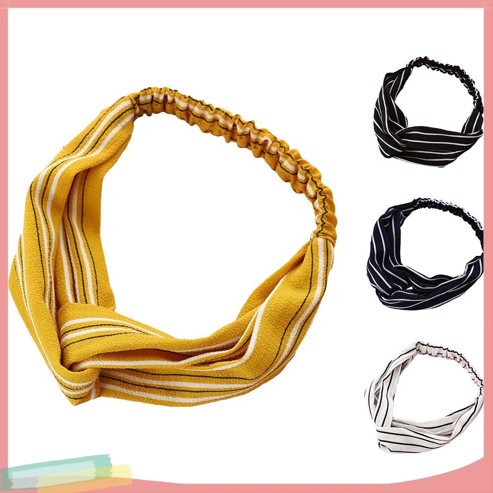 Băng đô họa tiết kẻ sọc thời trang dành cho nữ