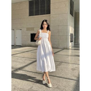 SAP-Đầm phồng cách điệu lưng Mây