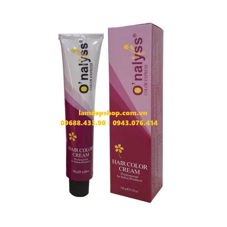 Kem Nhuộm Tóc - Onalyss - Tăng cường độ bóng mượt và lâu phai màu - Mã Màu Đỏ /66 (100ml) (Cần mua thêm trợ nhuộm)
