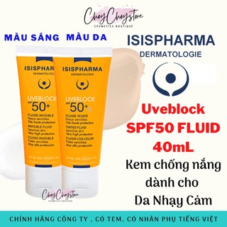 [TEM CTY] ISIS Pharma UVEBLOCK 50 FLUID 40ml - Kem chống nắng dành cho da nhạy cảm