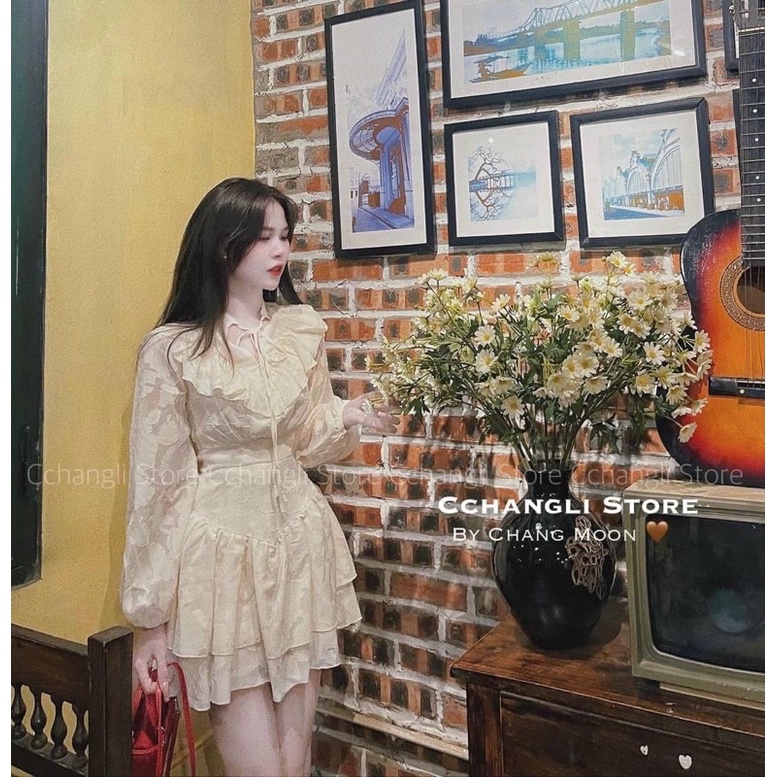 Váy ren hoa be 2 tầng dáng xoè siêu xinh(kèm ảnh thật shop chụp)