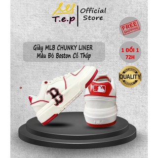Giày mlb chunky liner màu đỏ boston cổ thấp hàng best quality cao cấp bản trung full box đóng hộp