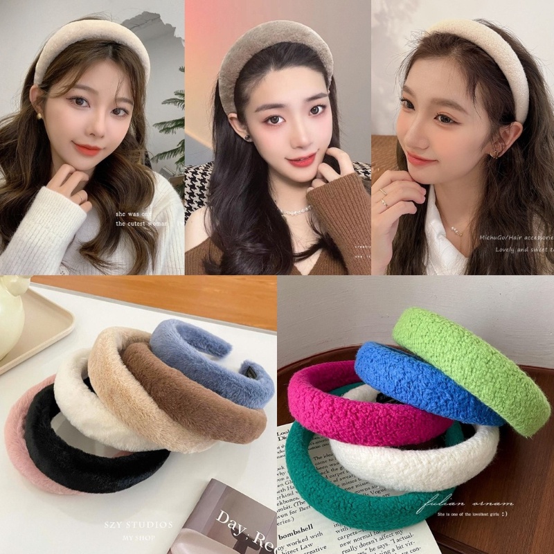 Băng Đô Vải Nhung Thời Trang Mùa Thu Cho Nữ