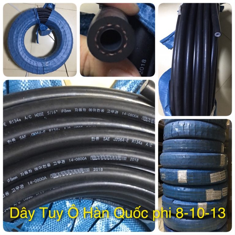 dây tuy ô điều hòa oto, phi 8 - 10 - 13 - 16