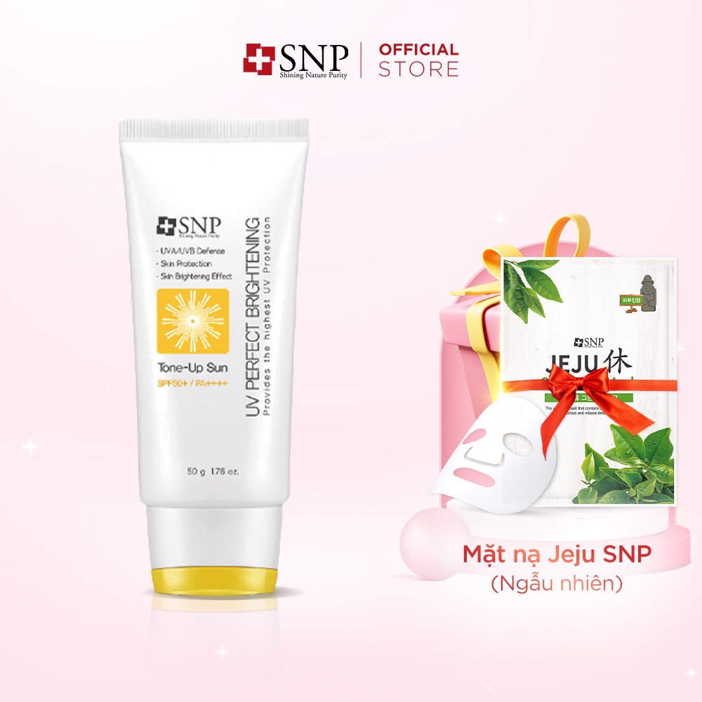 Kem Chống Nắng Kết Hợp Nền Trang Điểm SNP Uv Perfect Brightening Tone Up Sun Spf 50+