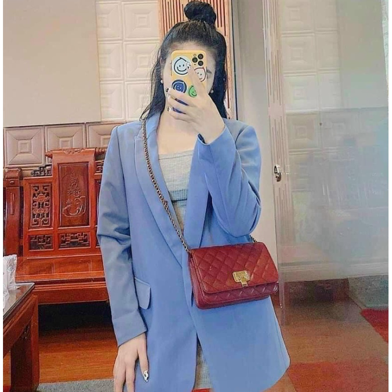 Túi Xách Nữ CNK Trám Ô Chỉ May 20cm