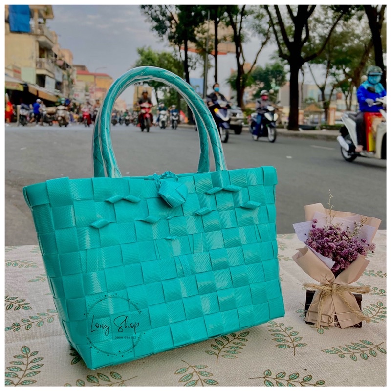 Túi xách đan tay - Size 5 em bé - Làn nhựa