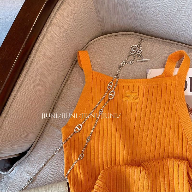 Bán Chạy!Áo Hai Dây Dệt Kim Cao Cấp Màu Tím Thời Trang Mùa Hè Mới 2022 Cho Nữ