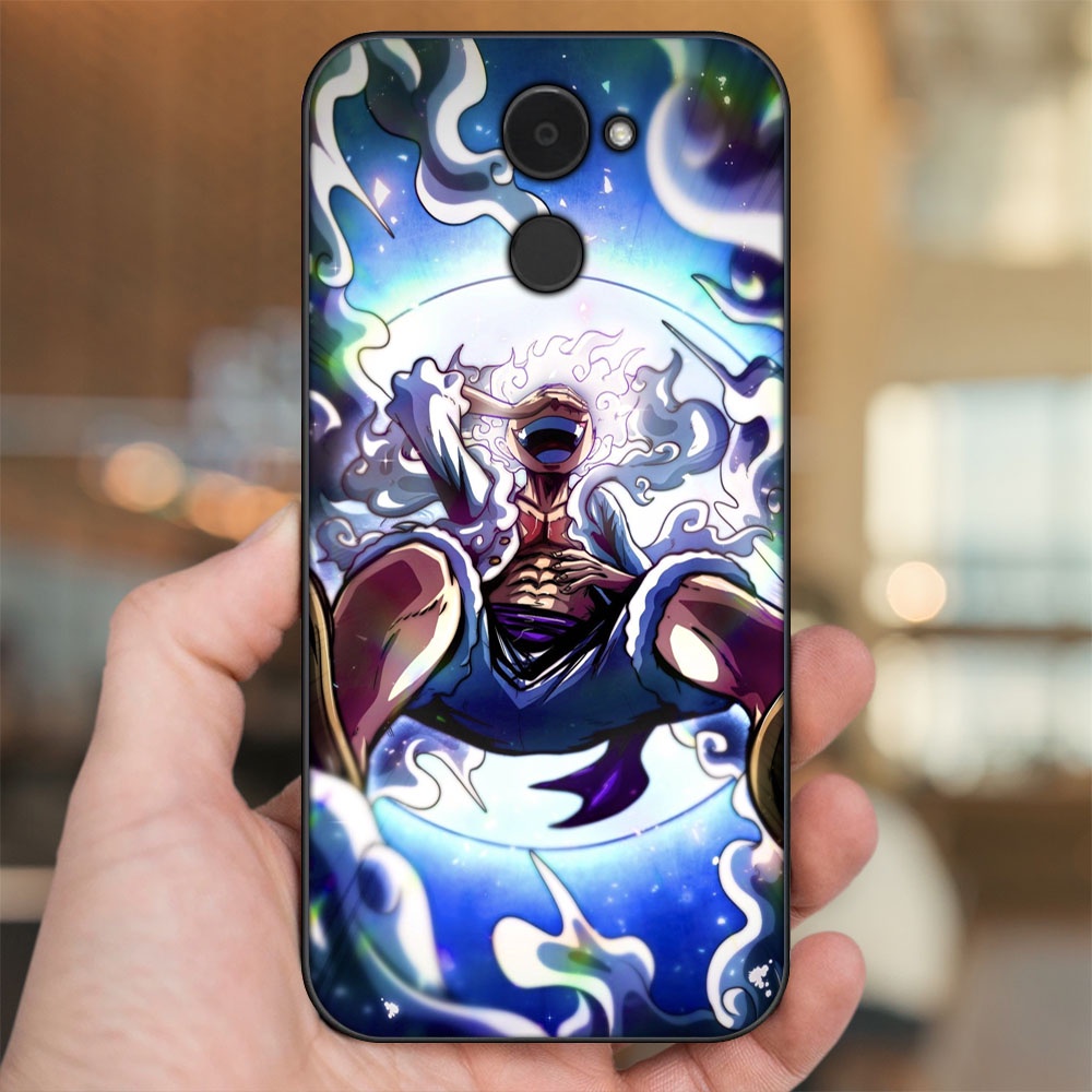 Ốp lưng Huawei Y7 Prime viền đen in hình Luffy Gear 5 Nika One Piece Đảo Hải Tặc