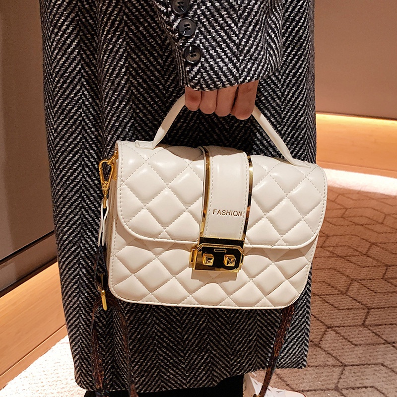 Túi Đeo Chéo Hình Vuông Nhỏ Thêu Họa Tiết Hình Thoi Phong Cách retro Cho Nữ