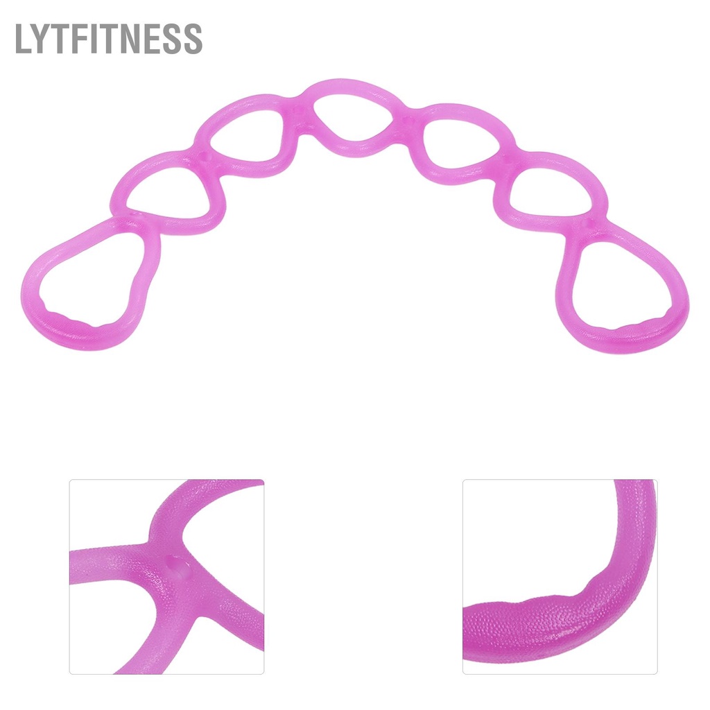 LYTFitness Dây kéo đàn hồi thể dục tại nhà Phòng tập đa chức năng Yoga định hình Tập luyện 7 lỗ đeo kháng cự (Tím)