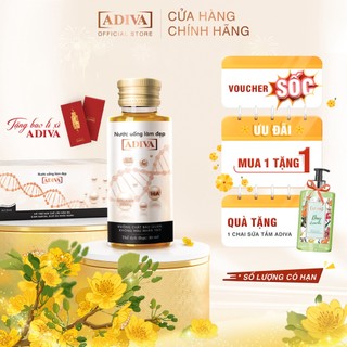 Nước Uống Làm Đẹp Collagen ADIVA 14 lọ Tặng 1 chai Sữa Tắm ADIVA Day Dreamer 400ml