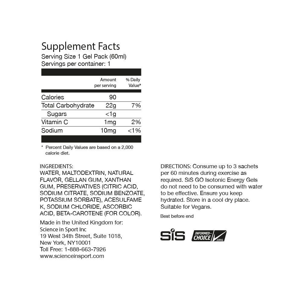 GEL SIS | Made in UK Gói Gel Năng Lượng Go Isotonic Energy Gel - Nhiều vị lựa chọn