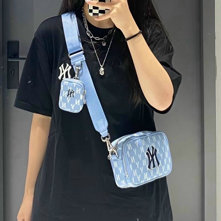 Túi đeo chéo M.LB chữ nhật size 18 dây vải bản to Jacquard monogram hàng chuẩn