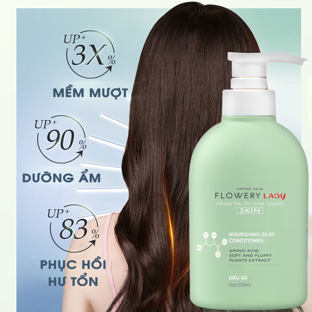 Combo sữa tắm, dầu gội, dầu xả muối biển Flowery LADY 500ml | BigBuy360 - bigbuy360.vn