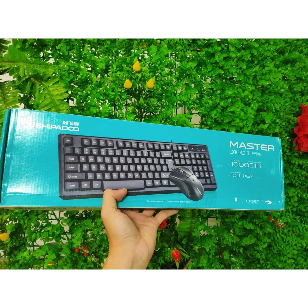 Bàn Phím Chuột Văn Phòng Có dây Master D100II  Bảo Hành 12 Tháng 1 đổi 1